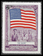 USA UNITED STATES OF AMERICA 1941 PAUL H. HELMS OLD GLORY FLAG VIGNETTE CINDERELLA Reklamemarke MLH*  - Erinnofilie