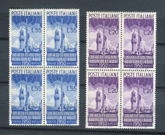 REPUBBLICA 1950  RADIODIFFUSIONE QUARTINA ** MNH - 1946-60: Mint/hinged