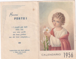 Calendarietto - Parrocchia Dei Frati Minori - S.maria Della Guardia - Catania - Anno 1956 - Formato Piccolo : 1941-60