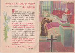 Calendarietto - Pia Opera Caritas Francescana  - Roma - Anno 1956 - Formato Piccolo : 1941-60