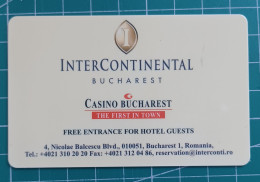 ROMANIA HOTEL KEY CARD INTERCONTINENTAL - Hotelkarten