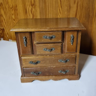 Boite à Bijoux En Bois Mini Commode Ancienne Vintage - Boxes