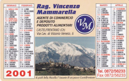 Calendarietto - Rag. Vincenzo Mammarella - Agente Di Commercio - Castelfrentano - Chieti - Anno 2001 - Kleinformat : 2001-...