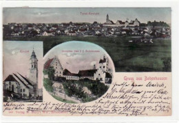 39027121 - Gruss Aus Babenhausen. Totalansicht Kirche Innere Des F F. Schlosses Gelaufen 1904. Top Erhaltung. - Memmingen