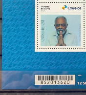 SI 19 Brazil Institutional Stamp Gilberto Gil Music 2024 Bar Code - Personalized Stamps