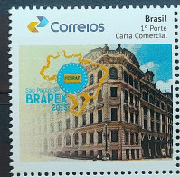 PB 17 Brazil Personalized Stamp Brapex Historic Building Map Gomado 2015 - Personalized Stamps
