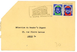 GARD 1958 CP PUB AFFANCHIE TIMBRE ALGERIE OBLIT OMEC NIMES - Covers & Documents