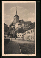 AK Bautzen I. Sa., Die Kirche Von Der Fischergasse Gesehen  - Bautzen