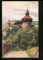 Künstler-AK Esslingen A. N., An Der Burg  - Esslingen