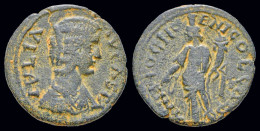 Pisidia Antioch Julia Domna, Augusta AE23 Tyche Standing Left - Röm. Provinz
