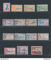 1957 Turks E Caicos Islands - Stanley Gibbons N. 237/50 + 253 - Effige Di Elisabetta II,15 Valori MNH** - Sonstige & Ohne Zuordnung