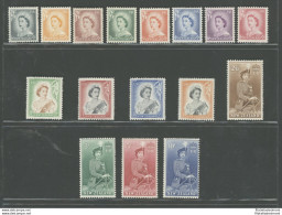 1953-59 NEW ZEALAND - Stanley Gibbons N. 723-36 - Elisabetta II A Cavallo - MNH** - Autres & Non Classés