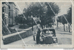 Bu233 Cartolina Larino Via Nazionale Edificio Scolastico Campobasso Molise - Campobasso