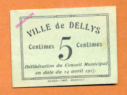 1917 // ALGERIE // Ville De DELLYS // Avril 1917 // Bon De Cinq Centimes - Algeria