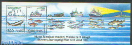 Greenland 2002 100 Years ICES S/s, Mint NH, Nature - Transport - Various - Fish - Ships And Boats - Joint Issues - Lig.. - Nuevos