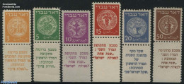 Israel 1948 Definitives 6v, Mint NH, Various - Money On Stamps - Unused Stamps (with Tabs)