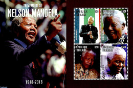 Togo 2014 Nelson Mandela 4v M/s, Mint NH, History - Nobel Prize Winners - Politicians - Nelson Mandela - Nobelprijs