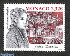 Monaco 2020 Fides Devries 1v, Mint NH, Performance Art - Music - Theatre - Neufs