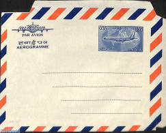 India 1964 Aerogramme 0.55, Unused Postal Stationary, Transport - Aircraft & Aviation - Storia Postale