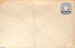 Mauritius 1877 Envelope One Shilling On 1sh8d, Milkblue, Unused Postal Stationary - Maurice (1968-...)