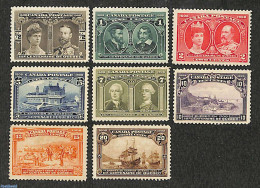 Canada 1908 300 Years Quebec 8v, Unused (hinged), History - Transport - Explorers - Ships And Boats - Neufs