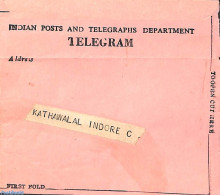 India 1967 Telegram , Postal History - Covers & Documents