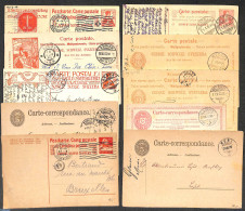 Switzerland 1900 Lot Of 10 Swiss Postcards, Used, Used Postal Stationary - Briefe U. Dokumente