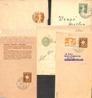 Switzerland 1937 Lot With 5 Used Wrappers, Used Postal Stationary - Storia Postale
