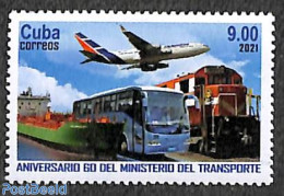 Cuba 2021 Ministry Of Transport 1v, Mint NH, Transport - Automobiles - Aircraft & Aviation - Railways - Ships And Boats - Nuovi