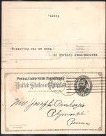 USA Postal Stationery Scott UY 1 1893 From READING To PLYMOUTH - ...-1900