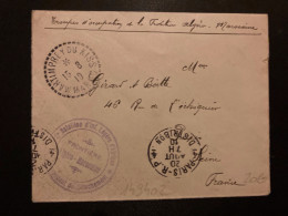 LETTRE TROUPES D'OCCUPATION DE LA FRONTIERE ALGERO-MAROCAINE OBL. Tiretée 15 8 10 MARTIMPREY DU KISS MAROC + 2e Bataillo - Militärstempel Ab 1900 (ausser Kriegszeiten)