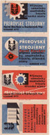 Czech Republic, 4 X Matchbox Labels, Prerovské Strojírny, Horní Slavkov U Karlových Varu - Boites D'allumettes - Etiquettes