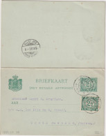 * NETHERLANDS > 1902 POSTAL HISTORY > Double Stationary Card From Rotterdam To Chaux De Fonds, Suisse - Lettres & Documents