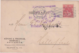 * NETHERLANDS > 1914 POSTAL HISTORY > Stationary Card From Rotterdam To Halle / Salle, Germany - Lettres & Documents