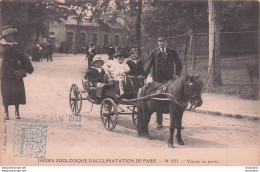 PARIS JARDIN  ZOOLOGIQUE D'ACCLIMATATION VOITURE AU PONEY - Parks, Gardens