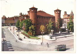 CARTOLINA TORINO PIAZZA CASTELLO CON ANNULLO TARGHETTA ASTI FIERA DEL VINO - Orte & Plätze