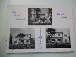 Cartolina Viaggiata "VILLE BARONE CAMPAGNA TORRE DEL GRECO"  Vedutine 1963 - Torre Del Greco