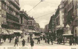 13 - Marseille - La Cannebière - Animée - Tramway - CPA - Voir Scans Recto-Verso - Canebière, Centre Ville