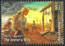 AUSTRALIA 2017 $1 Multicoloured,150th Anniversary Of The Birth Of Henry Lawson-The Drover's Wife FU - Usati