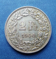 - SUISSE - 2 Francs - 1944 - Argent - - 2 Franken