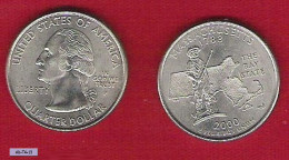 USA ONE QUARTER 2000 (25 Cents) MASSACHUSETTS The Bay State - 1999-2009: State Quarters