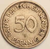 Germany Federal Republic - 50 Pfennig 1949 D, KM# 104 (#4710) - 50 Pfennig