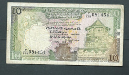 BILLET  SRI LANKA 10 RUPEES 1990 F/138 081454 - Laura 10328 - Sri Lanka