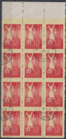 Italy Trieste Zone B Block Of 12 1948 USED - Jugoslawische Bes.: Triest