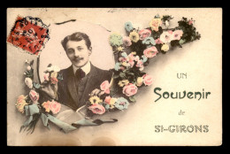 09 - SAINT-GIRONS - SOUVENIR - PORTRAIT ET FLEURS - Saint Girons