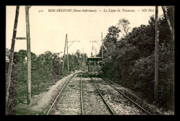 76 - BON-SECOURS - LA LIGNE DU TRAMWAY - Bonsecours