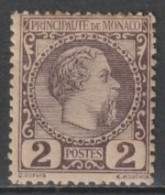 MONACO - 1885 - YVERT N°2 * MH - COTE = 85 EUR. - - Ungebraucht