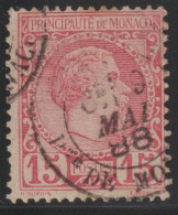 MONACO - 1885 - YVERT N°5 OBLITERE - COTE = 45 EUR. - - Gebraucht