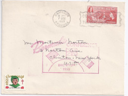 Bermuda 1953, 2 1/2 D. Auf Brief M. Conference Stempel U. Vignette.  - Bermudes