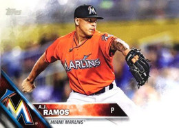 42 A.J. Ramos - Miami Marlins - Carte Topps Baseball 2016 - Andere & Zonder Classificatie